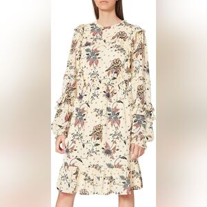 SCOTCH & SODA Women Mini Dress Long Sleeve Puffy Floral Size Medium Boho